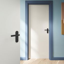 Cooke & Lewis Damgan WC Lever on Backplate Door Handles Pair Matt Black