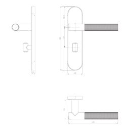 Cooke & Lewis Damgan WC Lever on Backplate Door Handles Pair Matt Black