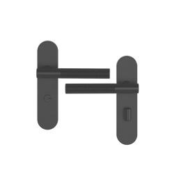 Cooke & Lewis Damgan WC Lever on Backplate Door Handles Pair Matt Black