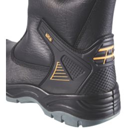 Site Hydroguard Size 9  Black Water-Resistant Steel Toe Cap Safety Rigger Boots
