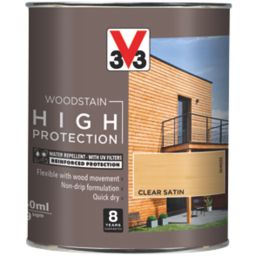 V33 750ml Clear Satin Water-Based Exterior Wood Stain