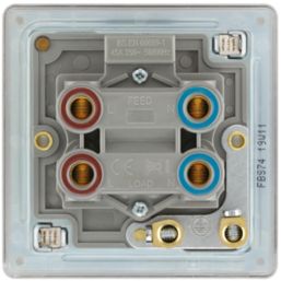 LAP  45A 1-Gang DP Cooker Switch Brushed Stainless Steel with LED