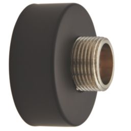 Highlife Bathrooms  Round Shower Brackets Matt Black