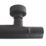 Highlife Bathrooms  Round Shower Brackets Matt Black