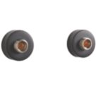 Highlife Bathrooms  Round Shower Brackets Matt Black