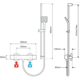 Mira Honesty EV Rear-Fed Exposed Chrome Thermostatic Mixer Shower