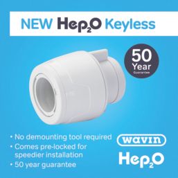 Hep2O  Plastic Push-Fit Keyless Stop End 15mm 10 Pack