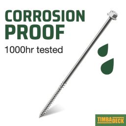 TimbaScrew  Hex Flange Thread Cutting Timber Screws 6.7mm x 100mm 50 Pack