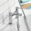 Aqualisa Uptown Chrome 143mm Deck Mounted Dual Control Manual Shower Mixer Tap