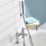 Aqualisa Uptown Chrome 143mm Deck Mounted Dual Control Manual Shower Mixer Tap