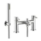 Aqualisa Uptown Chrome 143mm Deck Mounted Dual Control Manual Shower Mixer Tap