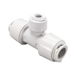 FloPlast FloFit+ Plastic Push-Fit Reducing Tee 15mm x 15mm x 10mm