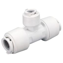 FloPlast FloFit+ Plastic Push-Fit Reducing Tee 15mm x 15mm x 10mm