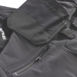 Scruffs Tech Holster Stretch Work Trousers Black 36" W 32" L