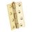 Smith & Locke Polished Brass  Door Hinge 90mm x 57mm 2 Pack