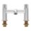Swirl Melba Chrome 185mm Deck Mounted Lever 2 Tap Holes Bath Mixer Tap