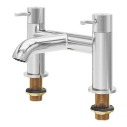 Swirl Melba Chrome 185mm Deck Mounted Lever 2 Tap Holes Bath Mixer Tap