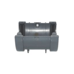 FloPlast MiniFlo uPVC Half Round Gutter Union Anthracite Grey 76mm