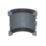 FloPlast MiniFlo uPVC Half Round Gutter Union Anthracite Grey 76mm