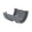 FloPlast MiniFlo uPVC Half Round Gutter Union Anthracite Grey 76mm