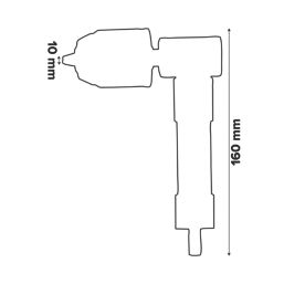 Erbauer  10mm Angled Keyless Chuck