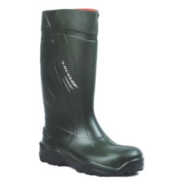 Dunlop Purofort+   Safety Wellies Green Size 9