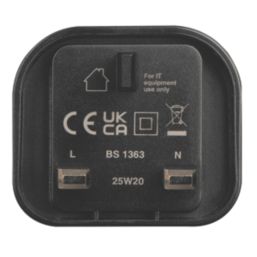 Masterplug 3-Outlet Type A & C Plug-In USB Charger Black 5A
