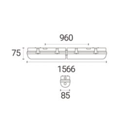 4lite  Single 5ft Non-Maintained Emergency LED Batten 30W 3230lm
