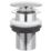 Swirl Caldew Silver 121mm Cloakroom Round Head Mono Basin Mixer Tap  With Clicker Waste