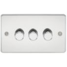Knightsbridge  3-Gang 2-Way LED Intelligent Dimmer Switch  Polished Chrome