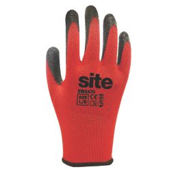 Site  Gripper Gloves Red / Black Large
