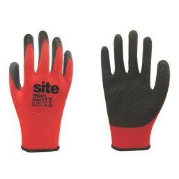 Site  Gripper Gloves Red / Black Large