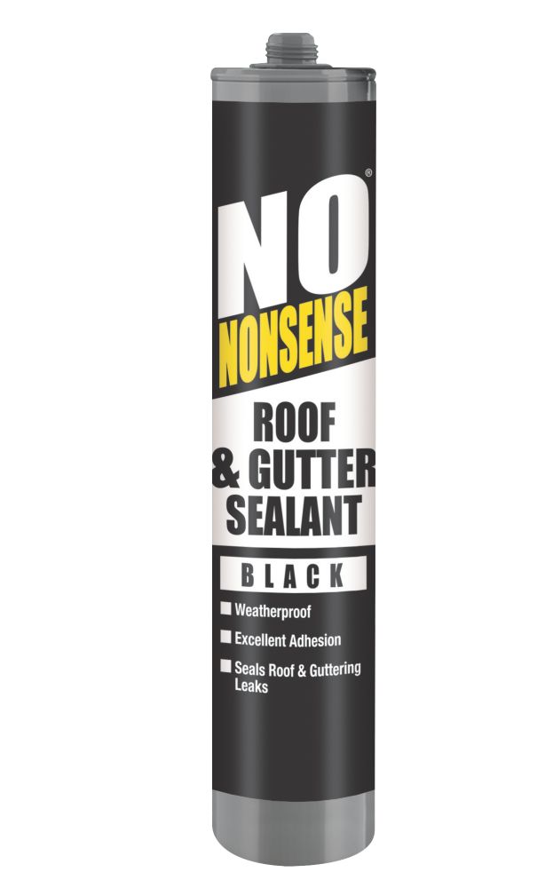 No Nonsense Roof & Gutter Sealant Black 310ml Screwfix