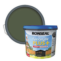 Ronseal Fence Life Plus Shed & Fence Treatment Forest Green 9Ltr