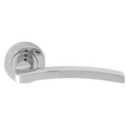 Carlisle Brass Tavira Door Handle Pair Polished Chrome