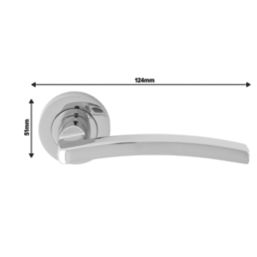 Carlisle Brass Tavira Door Handle Pair Polished Chrome