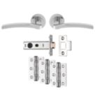 Carlisle Brass Tavira Door Handle Pair Polished Chrome