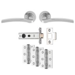 Carlisle Brass Tavira Door Handle Pair Polished Chrome