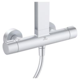 Ideal Standard Alu+ HP/Combi Flexible Exposed Silver Thermostatic Mixer Shower