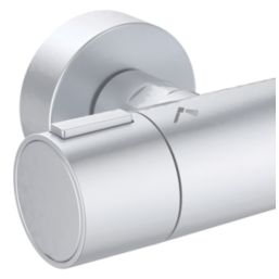 Ideal Standard Alu+ HP/Combi Flexible Exposed Silver Thermostatic Mixer Shower