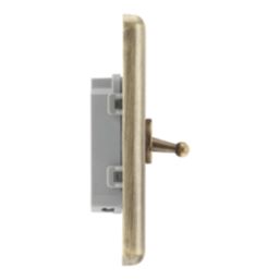LAP  20A 16AX 1-Gang 2-Way Switch  Antique Brass with Colour-Matched Inserts