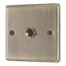 LAP  20A 16AX 1-Gang 2-Way Switch  Antique Brass with Colour-Matched Inserts