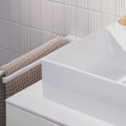 Hansgrohe AddStoris Twin-Handle Towel Holder Matt White 80mm x 445mm x 32mm