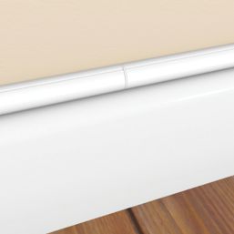 D-Line Plastic White Connector & End Cap Pack 4 Pcs