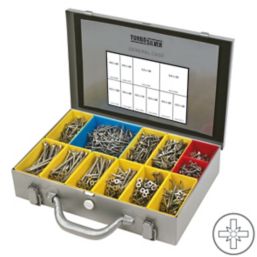 Turbo Silver  PZ Double-Countersunk General Trade Case 1400 Pcs
