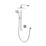 Aqualisa Optic Q HP/Combi Rear-Fed Chrome Thermostatic Dual Outlet Smart Shower with Wall-Fixed Head