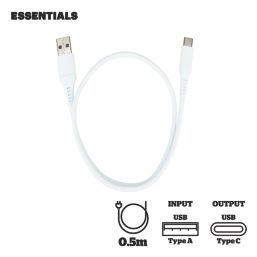 Essentials USB-A to USB-C Charging Cable 0.5m