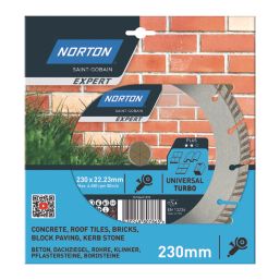 Norton Expert 70184631890 Multi-Material Diamond Blade 230mm x 22.23mm