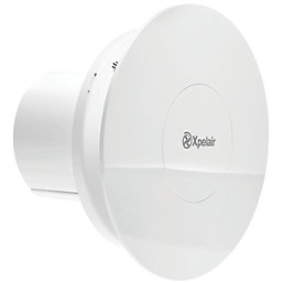 Xpelair CV4SR 100mm (4") Axial Bathroom or Kitchen Extractor Fan with Humidistat & Timer White 220-240V