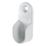 Essentials Oval Rail End Sockets White 30mm 2 Pack